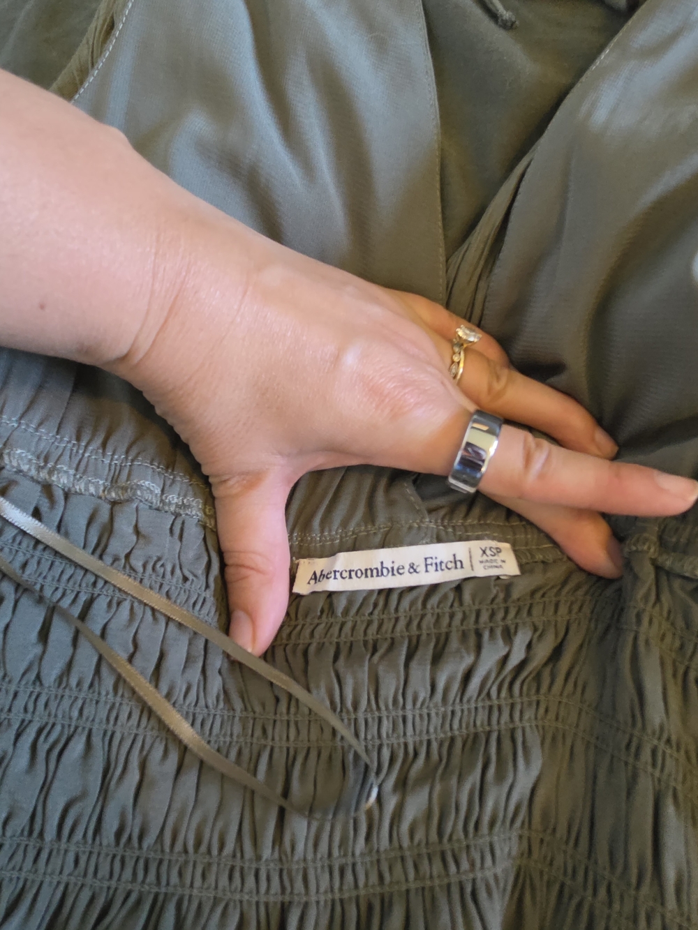 Abercrombie & Fitch Olive Green Wearable - Women's Dress